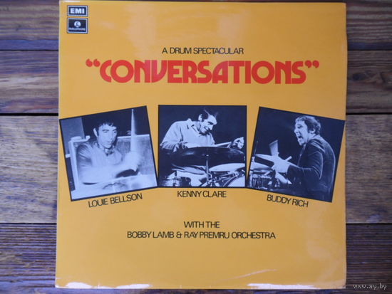 Buddy Rich, Louie Bellson, Kenny Clare / Bobby Lamb-Ray Premru Orchestra - Conversations-A drum spectacular - EMI, Gt. Britain