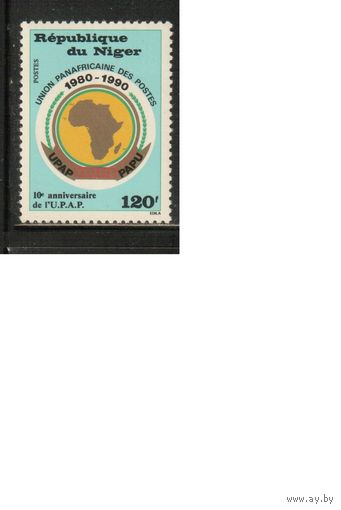 Нигер-1990 (Мих.1087) ** , Почта, Карта (одиночка)