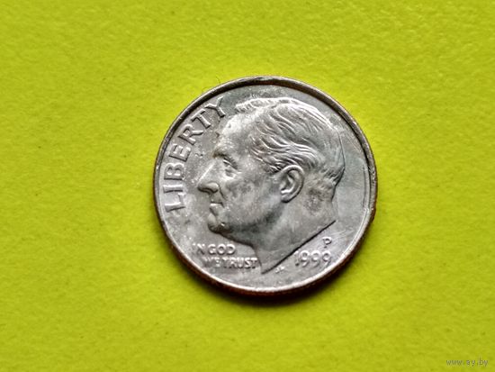 США. 10 центов (1 дайм) 1999 P (Roosevelt Dime).