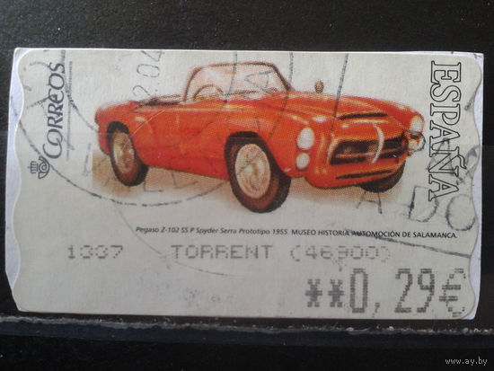 Испания 2004 Автоматная марка Автомобиль 1955 г 0,29 евро Михель-1,5 евро гаш