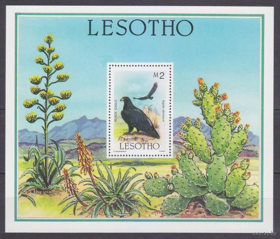 1986 Лесото 564/B30 Хищные птицы - кактусы 12,00 евро
