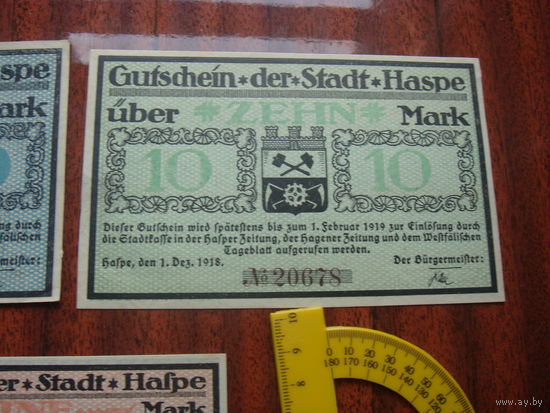 Германия  10 марок 1918 Нотгельд