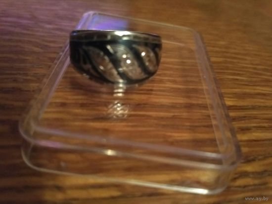 Кольцо из серебра с чернением