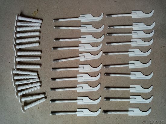 Кронштейны штырьевые прямые "Сабля" с дюбелями для радиаторов отпления