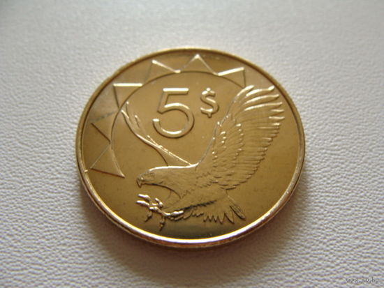 Намибия. 5 долларов 2012 год KM#5   "Фауна" "Орел"