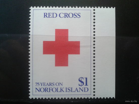 Норфолк о-в 1989 Красный Крест** одиночка Михель-3,5 евро