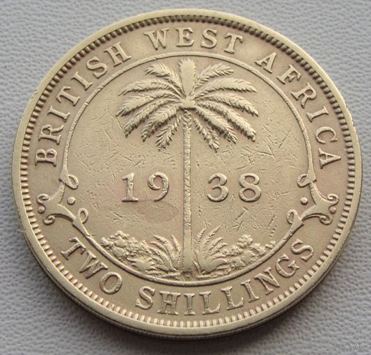 Британская Западная Африка. 2 шиллинга 1938 год KM#24  "Георг VI"