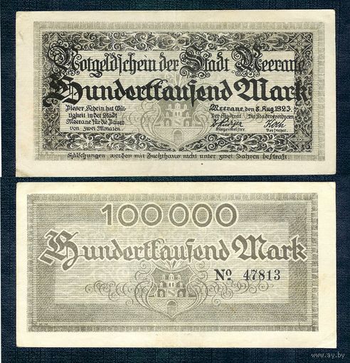 Германия 100.000 марок 1923 год.
