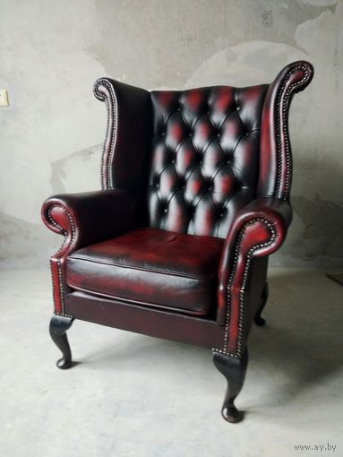 Каминное кожаное кресло Честерфилд, Англия
