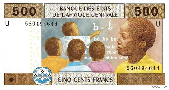 Камерун 500 франков образца 2002 года UNC p206Ud2