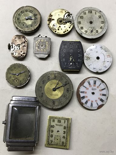 Механизмы к старинным наручным часам.цена за все.