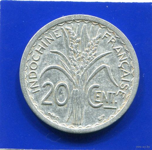 Французский Индокитай 20 центов 1945 С