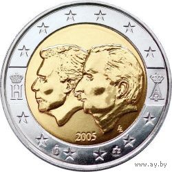 2 евро 2005 Бельгия Бельгийско-Люксембургский экономический союз UNC