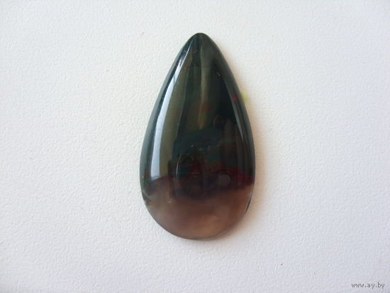 Кабошон из натурального камня гелиотропт 19х36мм