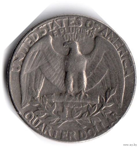 США. 1/4 доллара (1 квотер, 25 центов). 1974