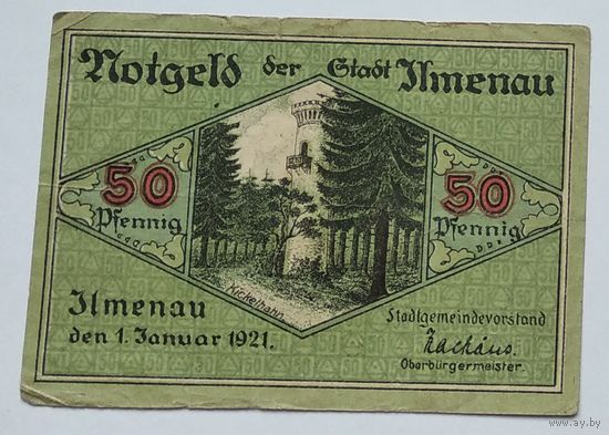 Германия, Нотгельд Jlmenau 50 Пфеннигов 1921 --179