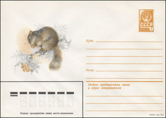 Художественный маркированный конверт СССР N 14677 (03.12.1980) [Соня полчок]