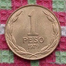Чили 1 песо 1979 года, UNC. Симон Боливар. R.