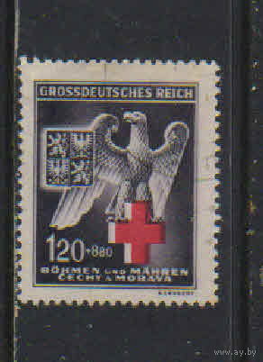 Германия Богемия и Моравия Протекторат 1943 В пользу красного креста Орел #132