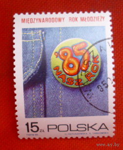 Польша. Международный год молодёжи. ( 1 марка ) 1985 года.