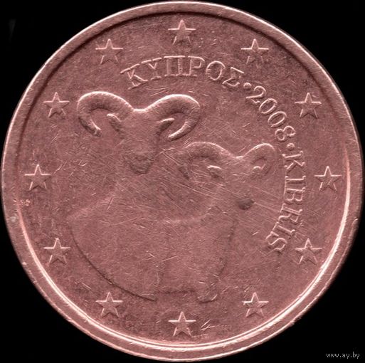 Кипр 2 евроцента 2008 г. КМ#79 (15-2)