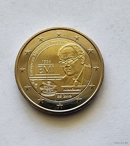 Бельгия 2 евро, 2019 25 лет Европейскому валютному институту (EMI)  Без блистера