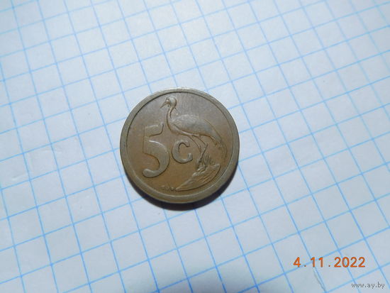 ЮАР 5 центов 1990г.