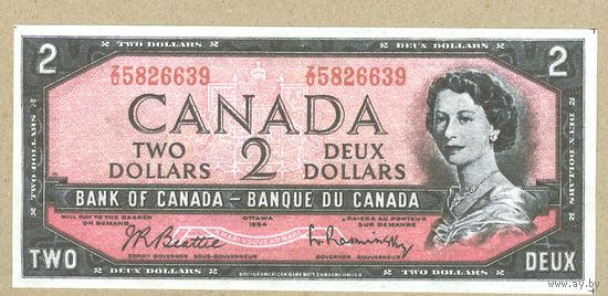 КАНАДА 2 долларов 1954 КОПИЯ С ВЗ