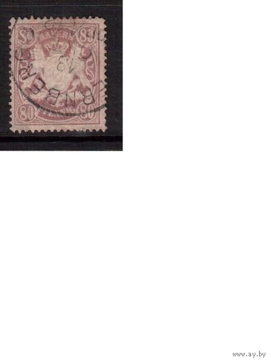 Германия(Бавария)-1900,(Мих.68)  гаш.  , ВЗ - 4,  Герб ,(2)
