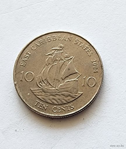 Восточные карибы 10 центов 2004