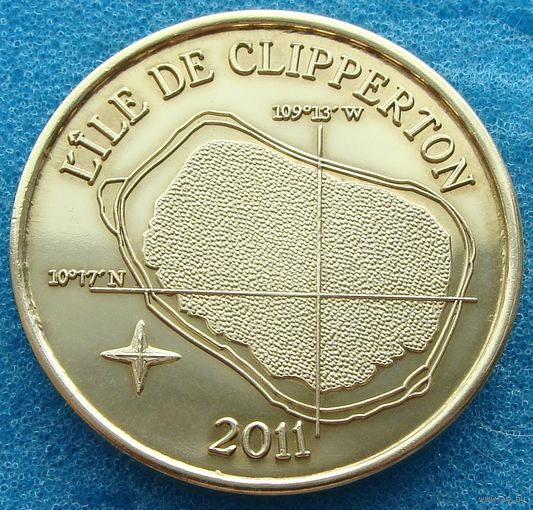 Остров Клиппертон. 100 франков 2011 года  Unusual