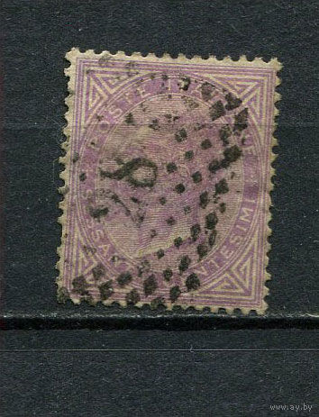 Королевство Италия - 1863 - Виктор Эммануил II 60С - [Mi.21] - 1 марка. Гашеная.  (Лот 24DX)-T2P24