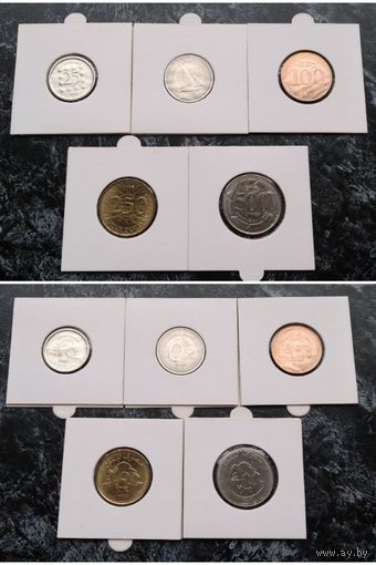 Распродажа с 1 рубля!!! Ливан набор 5 монет (25, 50, 100, 250, 500 ливров) 1996-2006 гг. UNC