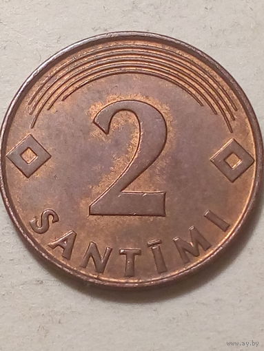 2 сантима Латвия 2000
