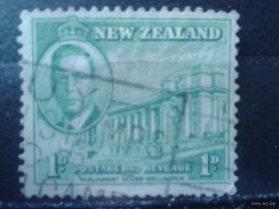 Новая Зеландия 1946 Король Георг 6 и здание Парламента
