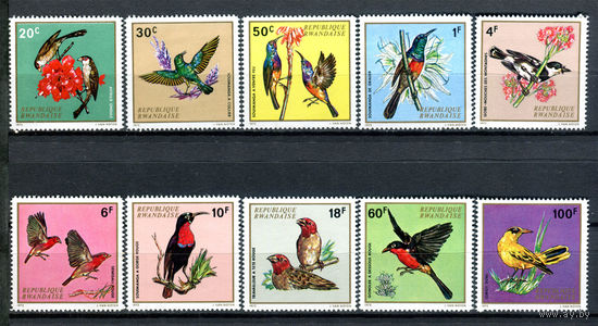 Руанда - 1972г. - Птицы - полная серия, MNH [Mi 500-509] - 10 марок