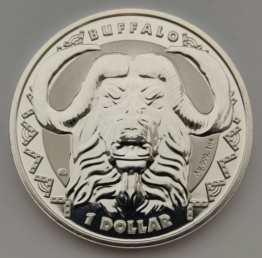 Сьерра Леоне 2023 серебро (1 oz) "Большая пятерка - Буйвол"