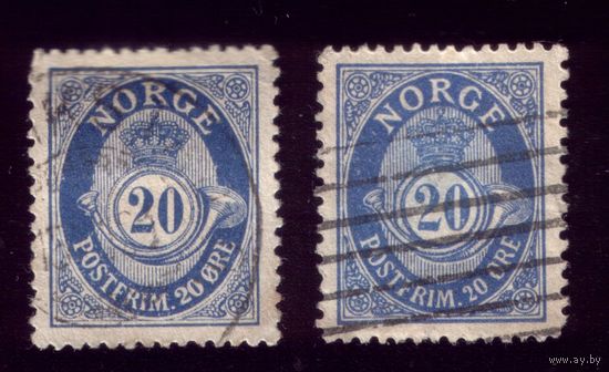 2 марки Норвегия 1893 год 57 и 1910 год 82