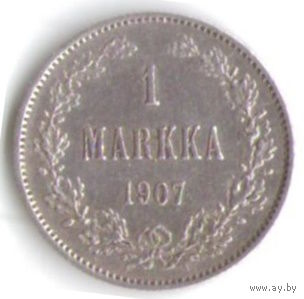 1 марка 1907 год (для Финляндии) _состояние aUNC