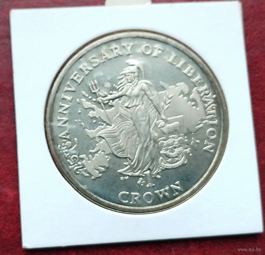 Фолклендские острова 1 крона, 2007 25 лет Освобождению /Британия/. Монета в холдере!