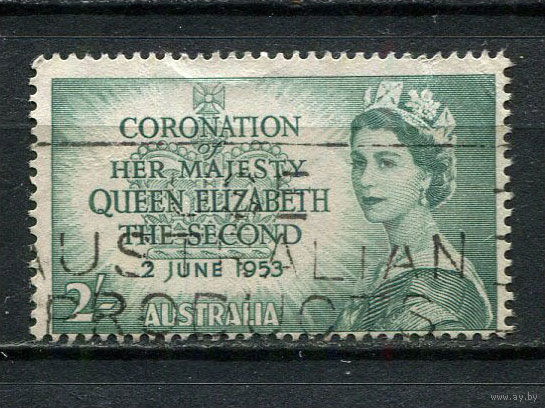 Австралия - 1953 - Коронация королевы Елизаветы II 2Sh - [Mi.233] - 1 марка. Гашеная.  (Лот 20EX)-T25P1