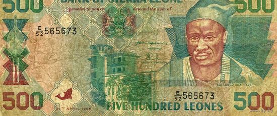 Банкнота 500 леоне Сьерра-Леоне 1995 год