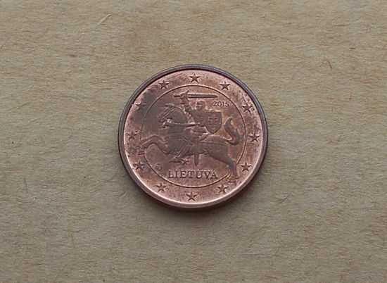 Литва, 1 евроцент 2015 г.