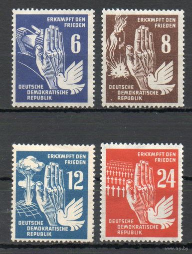 Мир  ГДР 1950 год серия из 4-х марок