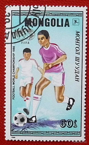 Монголия. Футбол. ( 1 марка ) 1986 года.