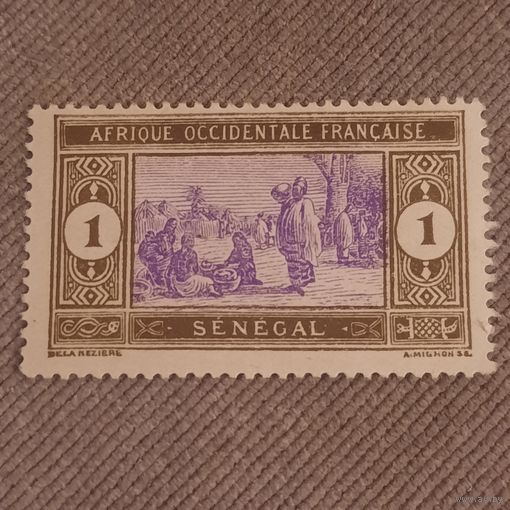 Сенегал 1914. Французская колония. Рынок. Торговля