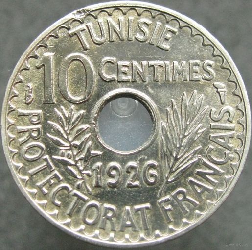 1к Тунис 10 сантимов 1926 RARE ТОРГ уместен В КАПСУЛЕ распродажа коллекции