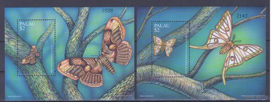 [300] Палау 2001. Фауна.Бабочки. 2 БЛОКА. MNH