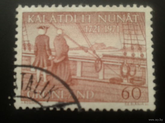 Дания Гренландия 1971 250 лет тому - миссионер на палубе