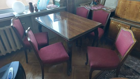 Мебель Венгрия 1970годов стол+8 стульев